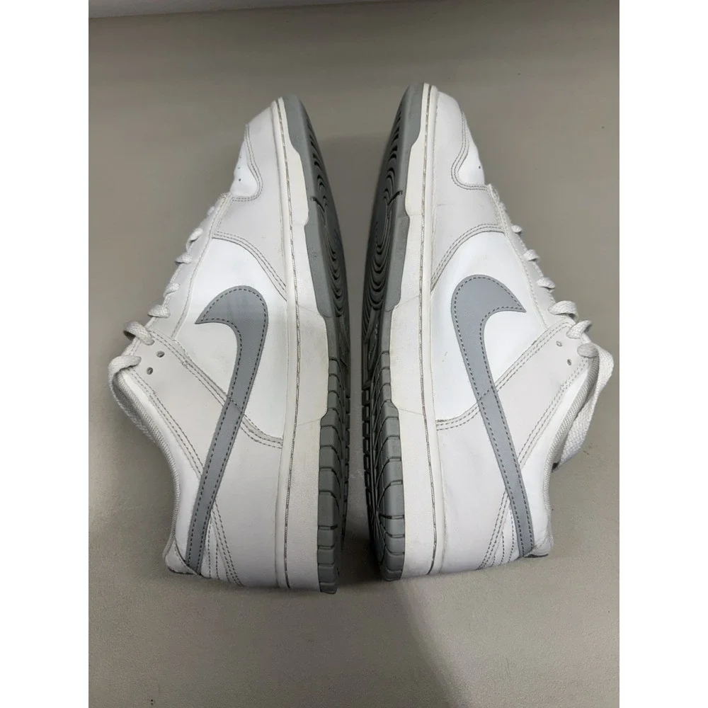 Nike Dunk Low Men's Low Top Lace-Up Leather Sneaker Summit White Grey DV0831-106
